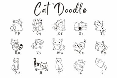 Cat Doodle by Suphitchaya — Dingbats Font — thumbnail 3