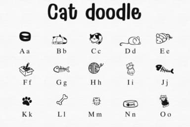 Cat Doodle by Sontaya — Dingbats Font — thumbnail 2