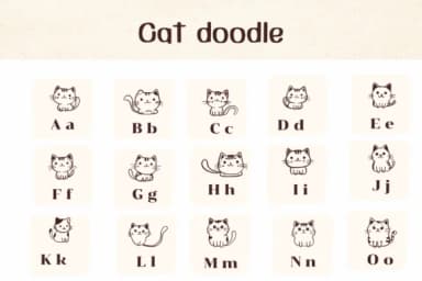 Cat Doodle by Ketsarin — Dingbats Font — thumbnail 2