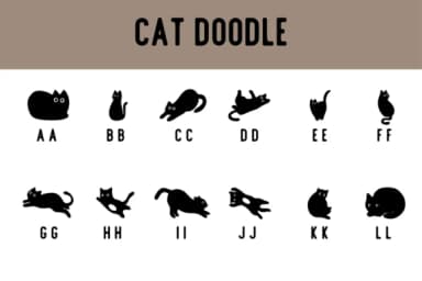 Cat Doodle by Chonada — Dingbats Font — thumbnail 2