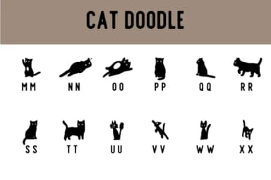 Cat Doodle by Chonada — Dingbats Font — thumbnail 3