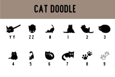 Cat Doodle by Chonada — Dingbats Font — thumbnail 4