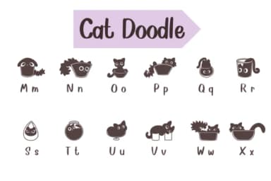 Cat Doodle by Chonada — Dingbats Font — thumbnail 3
