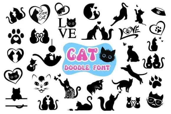 Cat Doodle by Pui Art — Dingbats Font