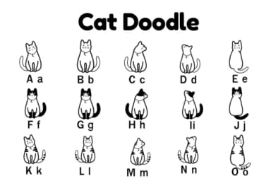 Cat Doodle by Nun Sukhwan — Dingbats Font — thumbnail 5