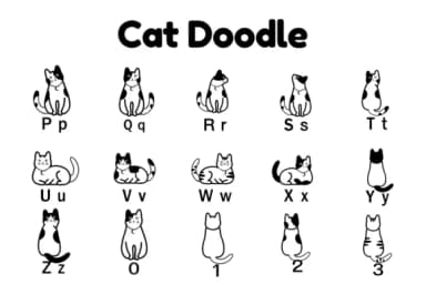 Cat Doodle by Nun Sukhwan — Dingbats Font — thumbnail 6