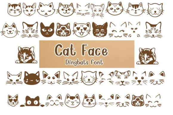 Cat Face by Nongyao — Dingbats Font