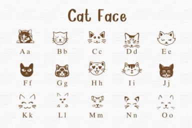 Cat Face by Nongyao — Dingbats Font — thumbnail 2