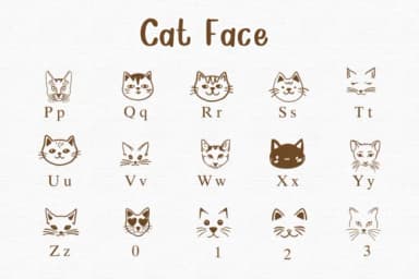 Cat Face by Nongyao — Dingbats Font — thumbnail 3