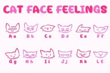 Cat Face Feelings by Chonada — Dingbats Font — thumbnail 2