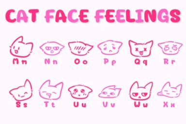 Cat Face Feelings by Chonada — Dingbats Font — thumbnail 3
