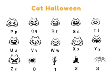 Cat Halloween by Nun Sukhwan — Dingbats Font — thumbnail 3