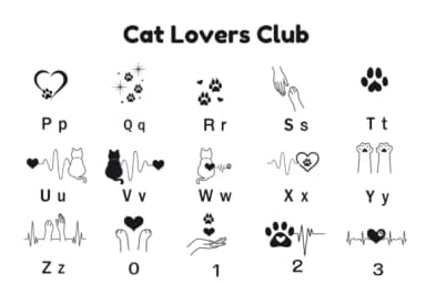 Cat Lovers Club by Nun Sukhwan — Dingbats Font — thumbnail 8