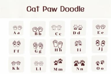 Cat Paw Doodle by Ketsarin — Dingbats Font — thumbnail 2