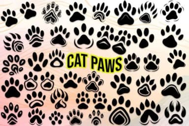 Cat Paws by MOMAT THIRTYONE — Dingbats Font — thumbnail 1