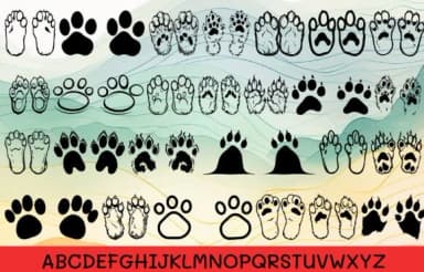 Cat Paws by MOMAT THIRTYONE — Dingbats Font — thumbnail 2