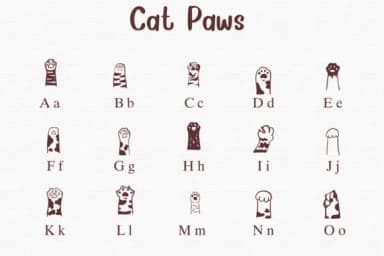 Cat Paws by Nongyao — Dingbats Font — thumbnail 2