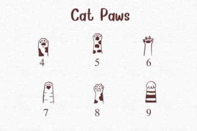 Cat Paws by Nongyao — Dingbats Font — thumbnail 4