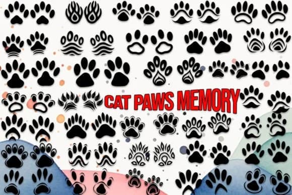 Cat Paws Memory by MOMAT THIRTYONE — Dingbats Font