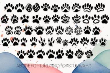 Cat Paws Memory by MOMAT THIRTYONE — Dingbats Font — thumbnail 2