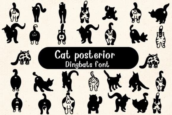 Cat Posterior by Nongyao — Dingbats Font