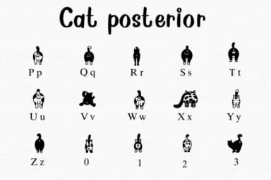 Cat Posterior by Nongyao — Dingbats Font — thumbnail 3