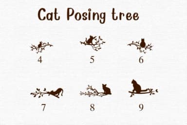 Cat Posting Tree by Nongyao — Dingbats Font — thumbnail 4