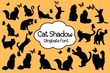 Cat Shadow by Nun Sukhwan — Dingbats Font — thumbnail 1