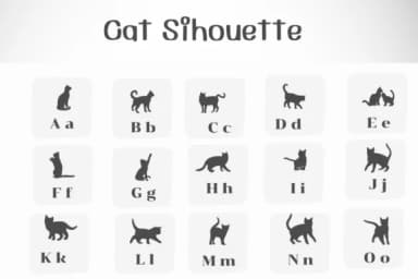 Cat Sihouette by Ketsarin — Dingbats Font — thumbnail 2