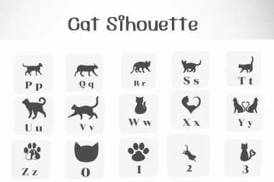 Cat Sihouette by Ketsarin — Dingbats Font — thumbnail 3