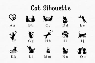 Cat Silhouette by Nongyao — Dingbats Font — thumbnail 2