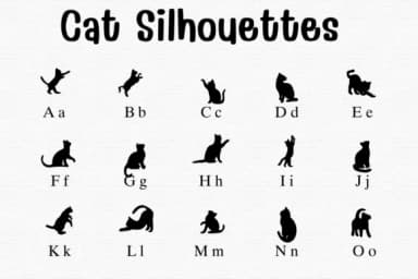 Cat Silhouettes by Sontaya — Dingbats Font — thumbnail 2
