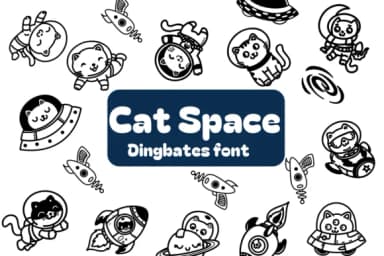 Cat Space by Chonada — Dingbats Font — thumbnail 1