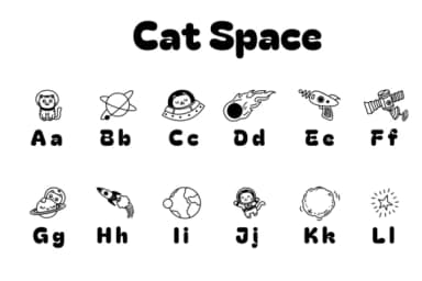 Cat Space by Chonada — Dingbats Font — thumbnail 2