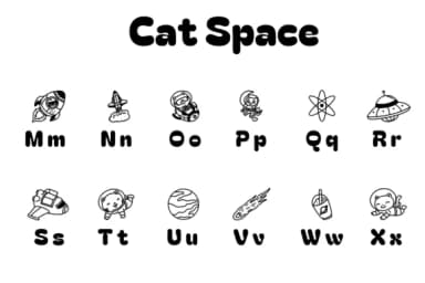 Cat Space by Chonada — Dingbats Font — thumbnail 3