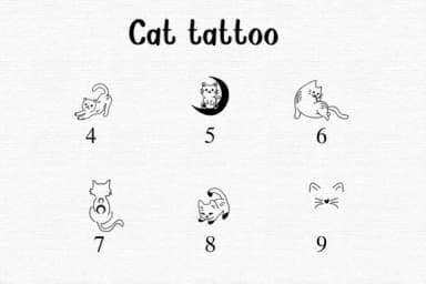 Cat Tattoo by Nongyao — Dingbats Font — thumbnail 4