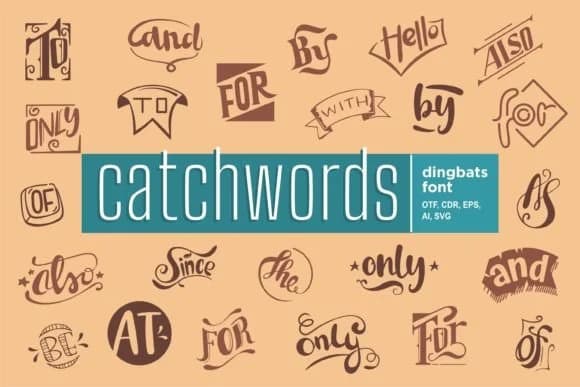 Catchwords by onoborgol — Dingbats Font