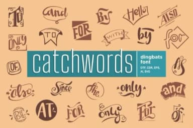 Catchwords by onoborgol — Dingbats Font — thumbnail 1
