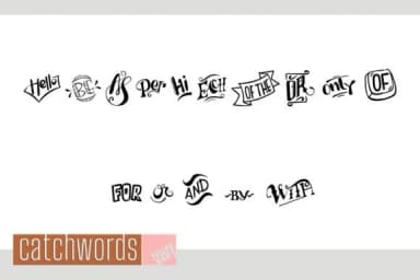 Catchwords by onoborgol — Dingbats Font — thumbnail 4