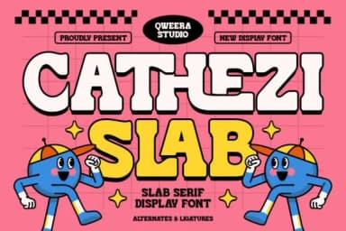 Cathezi Slab by Qweera Studio — Slab Serif Font — thumbnail 1