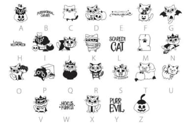 Catitude Dingbats by Illustration Ink — Dingbats Font — thumbnail 3