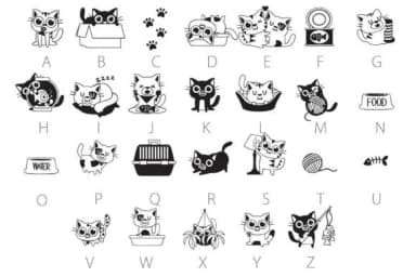 Catitude Dingbats by Illustration Ink — Dingbats Font — thumbnail 4
