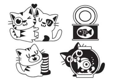 Catitude Dingbats by Illustration Ink — Dingbats Font — thumbnail 6