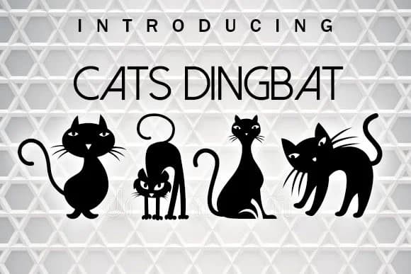 Cats by vladimirnikolic — Dingbats Font