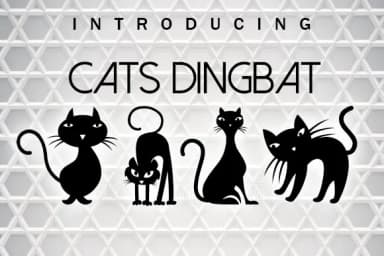 Cats by vladimirnikolic — Dingbats Font — thumbnail 1