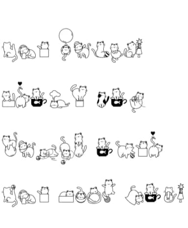 Cats Lover by Onoborgol — Dingbats Font — thumbnail 5