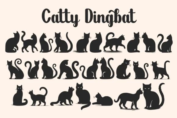 Catty by CraftedType Studio — Dingbats Font — preview 1