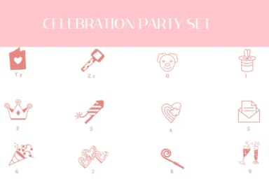 Celebration Party Set by Heartcraft Atelier — Dingbats Font — thumbnail 4