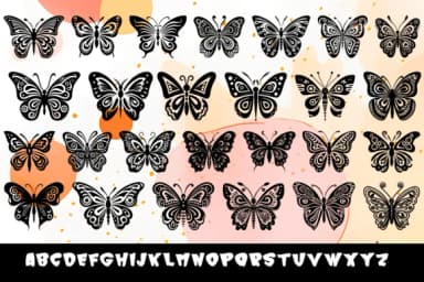Celestial Butterfly by MOMAT THIRTYONE — Dingbats Font — thumbnail 2