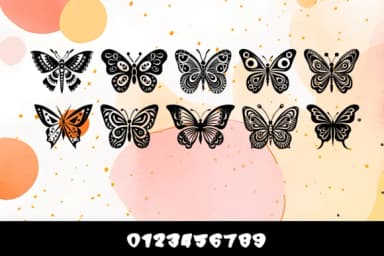 Celestial Butterfly by MOMAT THIRTYONE — Dingbats Font — thumbnail 3